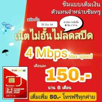 ราคา ซิมเทพทรู 4 Mbps ไม่อั้นไม่ลดสปีด+เติมเพิ่ม 50.-โทรฟรีทุกค่าย (3457107124)