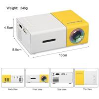 ราคา โปรเจคเตอร์ Newest Mini LED Projector Home Thมีแบตเตอรี่ด้วยeater Beamer (720686483)
