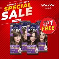 ราคา 1 แถม 1 Schwarzkopf Igora ชวาร์สคอฟ อีโกร่าคัลเลอร์ ครีมเปลี่ยนสีผม สีย้อมผม กล่องม่วง (1080654076)