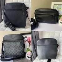 ราคา ผ่อน0%~แท้100% กระเป๋าสะพายข้างชาย สีเทาดำ รุ่นใหม่ HOUSTON FLIGHT BAG COACH F73336 F39946 4010 (2343952092)