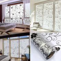 ราคา Frosted Glass Sticker Flower Sticker For Window Decoration Door And Window Bathroom Door 45*100Cm (1309284514)