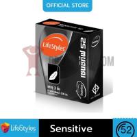 ราคา Lifestyles Sensitive ถุงยางอนามัย เเบบ บาง ขนาด 52 mm (1 กล่องมี 3 ชิ้น) (792154309)