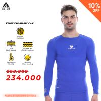 ราคา Tiento Baselayer Rashguard เสื้อกีฬาเสื้อโยคะแขนยาวสีฟ้าสําหรับผู้ชาย (2928483620)