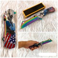 ราคา มีดพับ มีดพก ด้าม US ใบมีดรุ้ง (3164756357)