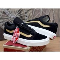 ราคา Old skool vans รองเท้าผ้าใบลําลองสีดําสไตล์วินเทจ (3040739588)