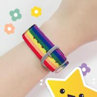 ราคา กำไลข้อมือ สไตล์เกาหลี สีรุ้ง (4349172530)
