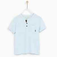 ราคา Zara เสื้อยืดสําหรับเด็กผู้ชายสีฟ้าอ่อน (3785815019)