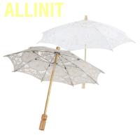 ราคา Allinit ร่มผ้าฝ้ายแต่งลูกไม้สีขาว (3964645339)