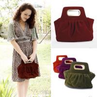 ราคา (ใส่โค้ด SMAJUNE06 ลดเพิ่ม 40%)SALE กระเป๋าถือหนังกลับสีน้ำตาล Angeli ทรงขนมจีบ suede bag (528864231)