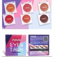 ราคา โนโว novo eyes talk smooth texture eye shadow (NEWล่าสุด/พร้อมส่ง/ของแท้/15สี) อ่อนนุ่ม อายแชโดว์ silky ไอติม (783347588)