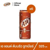 ราคา เอ แอนด์ ดับบลิว น้ำอัดลม กลิ่นรูทเบียร์ 325 มล. 6 กระป๋อง A&W Soft Drink 325ml Pack 6 (5532614173)