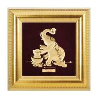 ราคา PRIMA แผ่นภาพทองคำช้างมั่งมีทรัพย์ 704S0481-01 (2712319595)