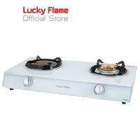 ราคา Lucky Flame เตาเเก๊สคู่ตั้งโต๊ะ รุ่น AG-2102S (W) หน้ากระจกนิรภัยสเตนเลส สีขาว (2015307140)