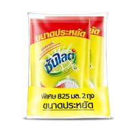 ราคา SUNLIGHT ซันไลต์ เลมอน เทอร์โบ ดูโอ น้ำยาล้างจาน ชนิดถุง 1 แพ็ค (825 มล. x 2 ถุง) (2733196381)