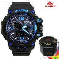 ราคา [เก็บเงินปลายทางได้] มีตำหนิ D-ZINER นาฬิกาข้อมือ กันน้ำ พร้อมกล่องเหล็ก สไตล์ G-SHOCK ของแท้100% ขายดี รุ่น 8119 (1818297439)