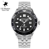 ราคา Paris Polo Club - US Master - AS11.222-BK สายสีเงิน หน้าปัดสีดำ นาฬิกาข้อมือ (9448069931)