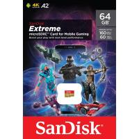 ราคา SanDisk Extreme microSD UHS-I A2 64GB (SDSQXA2-064G-GN6GN, Mobile Gaming) ความเร็วสูงสุด อ่าน 160MB/s เขียน 60MB/s (7446018911)