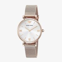 ราคา EMPORIO ARMANI นาฬิกาข้อมือผู้หญิง รุ่น AR1956 Retro Silver Dial - Rose Gold (2814267139)