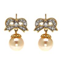 ราคา Jewelry Buffet ต่างหูแฟชั่นประดับมุก และเพชรสวิส ชุบทอง 18K (896960182)
