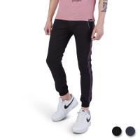 ราคา DAVIE JONES กางเกงจ็อกเกอร์ ยีนส์ เอวยางยืด ขาจั๊ม สีดำ คาดหนัง Drawstring Denim Joggers in black GP0090BK (1973146034)