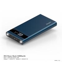 ราคา dopo Power Bank รุ่น D14 (Navy) 14000 mAh รับประกัน 1 ปี (แบตเตอรี่สำรอง พาวเวอร์แบงค์ Power Bank) (2776803356)