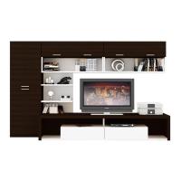 ราคา KONCEPT KONCEPT FURNITURE ชุดวางทีวี Maximus ตู้โชว์+วางทีวี ขนาดใหญ่กว่า 240 ซม. สีเข้มลายไม้ธรรมชาติ (4336598434)