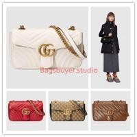 ราคา Gucci / GG / Marmont / 26 CM / กระเป๋าโซ่เล็ก / กระเป๋าหนัง / ของแท้ 100% / มอบกล่องของขวัญที่เคาน์เตอร์ (2962951870)