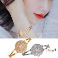 ราคา BEE SISTER นาฬิกาข้อมือสําหรับสตรีสายสร้อยข้อมือสีทองและสีเงินลายดอกไม้ผึ้ง (2962483995)