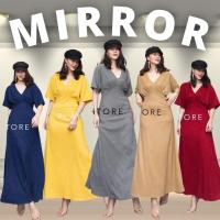 ราคา ป้าย Mirrorsister เดรสยาวช่วงบนเป็นคอวี แขนทรงค้างคาวสวย (4248246384)
