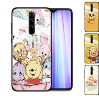 ราคา Xiaomi Redmi Note 10 Pro 9S 8 9 Redmi 9A 9 9T 8A กรณีโทรศัพท์กระจก ปกโทรศัพท์ Phone Case Cartton Winnie Tempered Glass Cover Anti-Scratch (2818341627)