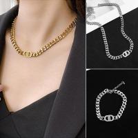 ราคา สร้อยคอ สร้อยข้อมือ โลหะผสม สีเงิน ทอง สำหรับผู้ชาย และผู้หญิง (10746510524)