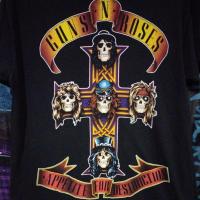 ราคา เสื้อยืดมือสอง Usa เสื้อวง Guns N Roses Big Screen Size L อก21 5ยาว27 (12344835737)