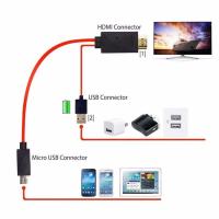 ราคา MHL Micro USB to HDMI 1080P HD สายแปลง MHL to HDMI TV Cable Adapter For Samsung Galaxy S3 4 5 Note 2 3 4 8 (1231488341)