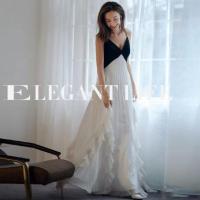 ราคา KN 8250 พร้อมส่ง Dress เดรสสายเดี่ยวอัดพลีท เดรสยาว สีขาวดำ เดรสไปทะเล เดรสยาวอีดพลีท เดรสเรียบหรู Pleated Dress (5974091310)