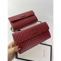 ราคา ผ่อน0 แท้ Gucci GG Leather Wallet in Red ไม่แท้คืนเงิน (8015380349)