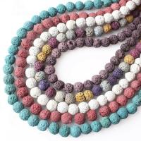 ราคา ลูกปัดหินลาวาหลากสี 8 มม สําหรับทําเครื่องประดับ Diy (3947581014)