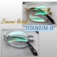 ราคา SnowBird TitaniumIP 2516 2518 2549 พับได้ กรอบแว่นตาtitanium สำหรับ สายตาสั้น สายตายาว แว่นตาไทเทเนียม (6923720463)