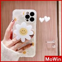 ราคา Mowin เคส iphone เคสไอโฟน iPhone 13 Pro Max ซิลิโคนนิ่มใสเชลล์สแควร์ขอบเดซี่ดอกไม้ Popsocket ขาตั้งพับเคสโทรศัพท์ขาตั้งเดสก์ท็อป เคสซิลิโคนใส ลายดอกเดซี่ พร้อมขาตั้งพับ สำหรับ iPhone 12 Pro Max XS SE 