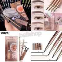 ราคา Novo ดินสอเขียนคิ้ว พร้อมไส้ดินสอเปลี่ยน 3 แท่ง บล็อกคิ้ว 3 แบบ (316765625)