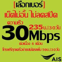 ราคา ซิมเทพ AIS 4 15 30 Mbps ไม่ลดสปีด โทรฟรีทุกค่าย ฟรี ต่ออายุได้ 6 เดือน ซิมเน็ต ลูกเทพ หลานเทพ ทรู ดีแทค เอไอเอส ธอร์ (4916005513)