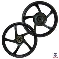 ราคา ล้อแม็ก มีโอ115 ฟีโน่115 ขอบ14 จาน4รู พร้อมลูกปืนล้อ สวยสุดๆ สีดำล้วน (5106066420)