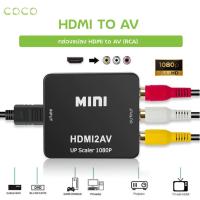 ราคา กล่องแปลง HDMI to AV RCA หัวแปลง HDMI เป็น AV HDMI to AV converter ตัวแปลงสัญญาณ HDMI2AV (4431973074)