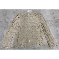 ราคา ชุดเซตเสื้อไหมพรมถักแขนยาวกางเกงขายาวสีครีม (10246840408)