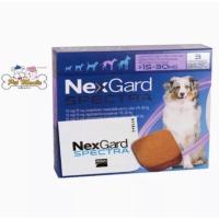ราคา Nexgard Spectra Dog 15 30kg ผลิตภัณฑ์ป้องกันเห็บหมัด พยาธิหนอนหัวใจ (12903019457)