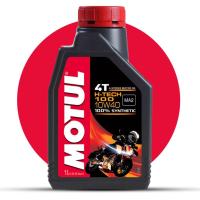 ราคา MOTUL H TECH 100 4T 10W40 ขนาด 1 ลิตร น้ำมันเครื่องสังเคราะห์ 100 มอเตอร์ไซค์ โมตุล (2348926032)