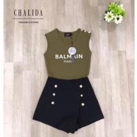 ราคา งานป้าย CHALIDA Set เสื้อยืด กางเกง ชุดเซ็ตขาสั้น (12054882960)