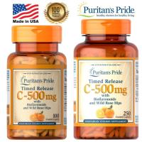 ราคา EXP 06 23 Puritan s Pride Vitamin c 500 mg with Rose Hips Time Release วิตามิน ซี vitamin C500 100 250 Caplets c 500 (5100328716)