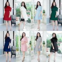 ราคา เดรสเปิดไหล่ ออกงานสวยๆจ้า แต่งลูกไม้ระบายอก (6460422689)