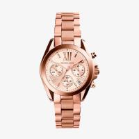 ราคา MICHAEL KORS นาฬิกาข้อมือผู้หญิง รุ่น MK5799 Mini Bradshaw Chronograph Rose Gold (6516935607)