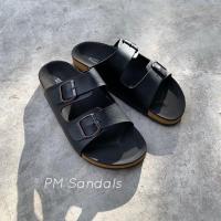 ราคา รองเท้าแตะวินเทจสวม สีดำล้วน (2363411285)